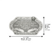 Glass Challah Tray with Salt Cellar 45x30 cm