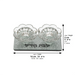 Glass Candlesticks 4x14x6 cm- with Glitter