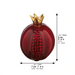 Aluminium Pomegranate Dark Red 7*8 cm - Gold, Maroon
