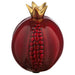 Aluminium Pomegranate Dark Red 7*8 cm - Gold, Maroon