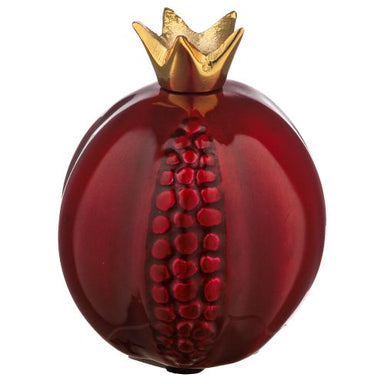 Aluminium Pomegranate Dark Red 12*10 cm - Gold, Maroon