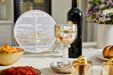Crystal Kiddush Cup "Blessing" 16 cm with Stones Contain 100ml // 3.4oz - Gold