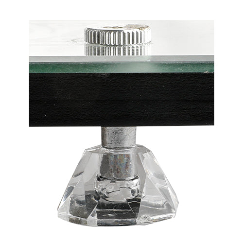 Glass Passover Tray with Stones 36 cm, Inc. 6 Bowls