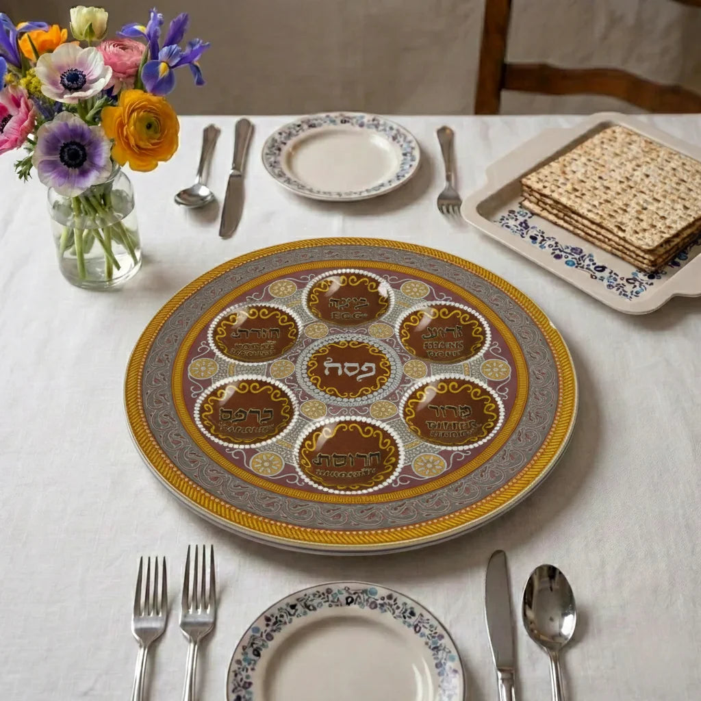 Glass Passover Plate 35cm