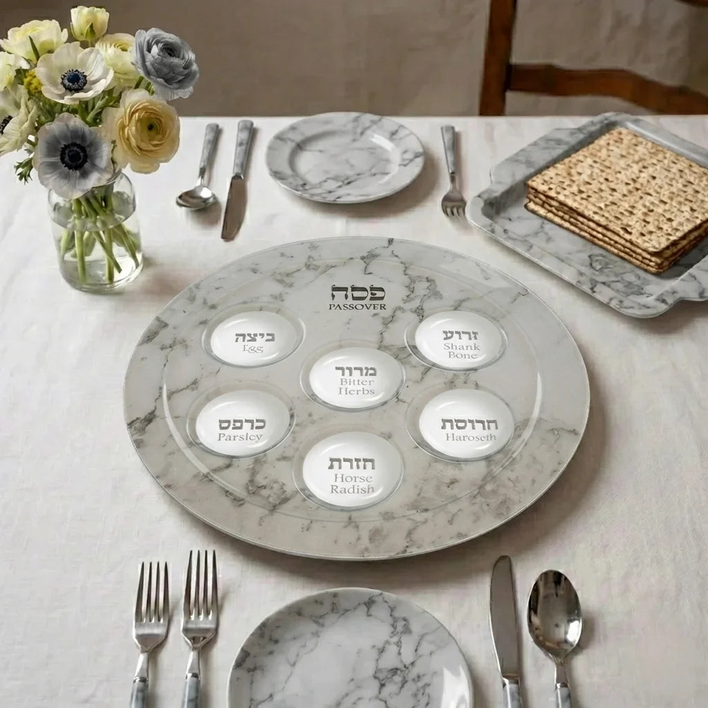 GLASS PASSOVER PLATE