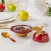 Aluminum Apple Honey Dish, with Spoon 9x12 cm