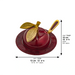 Aluminum Apple Honey Dish, with Spoon 9x12 cm