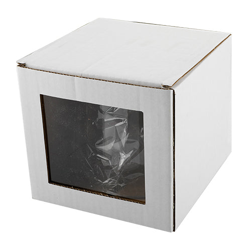 Perspex Clear Washing Cup 12 cm - Silver Glitter and Silver Handles