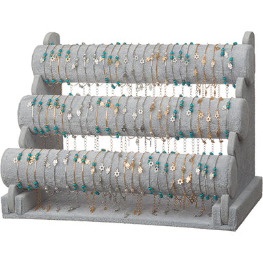 C Bracelets with Amulets - Assorted Set 72 Pcs On Stand