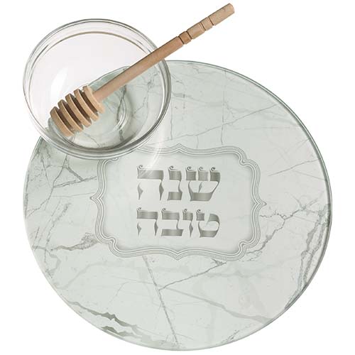 Reinforced Glass Set for Serving an apple