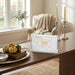 Glass Matches Holder 12.5*7 cm with Print - Marble Design