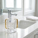 Lucite Clear Washing Cup 12 cm with Embosed Letters