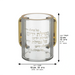Lucite Clear Washing Cup 12 cm with Embosed Letters