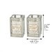 Crystal Candlesticks 8 cm with Metal Plaque- Ornaments