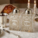 Crystal Salt & Pepper Holders 8*4 cm with Laser Cut Plaque- Pomegranate