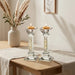 Crystal Candlesticks 16.5 cm with Metal Plaque