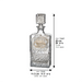 Crystal Wine Bottle 24 cm with Metal Plaque