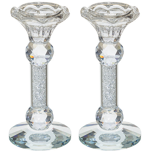 Crystal Candlesticks with Stones 15 cm