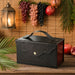 Leatherette Etrog Box Metal Plaque, Handle & Lock 13*19*11 cm - Brown