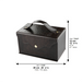 Leatherette Etrog Box Metal Plaque, Handle & Lock 13*19*11 cm - Brown