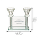 Elegant Crystal Candlesticks 15 cm