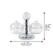 Crystal Salt & Pepper Holders 10*12 cm with Glass Chips - Silver