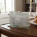 Glass Matches Holder 6.5*4 cm with Print - Marble Design