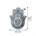 Hamsa with Epoxy 18.5 cm- Blue Hebrew Home Blessing