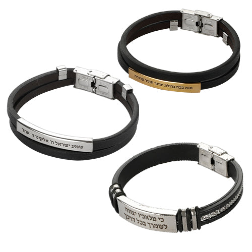 C Bracelets with Amulets - Assorted Set 24 pcs on Stand
