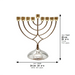 Metal Menorah 28 cm - Gold