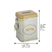 Tin Tzedakah Box 10 cm- Marble - Gold