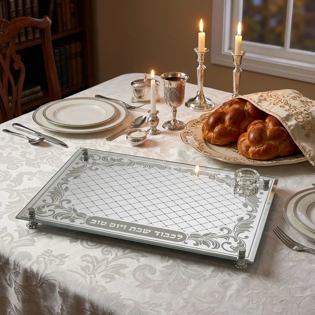 Glass Challah Tray 43*30 cm