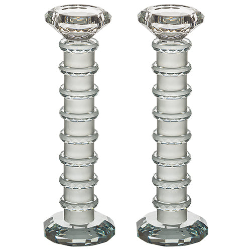 Pair of Crystal Elegant Candlesticks 22.5 cm