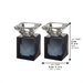 Pair of Crystal Elegant Candlesticks 9 cm - Matte