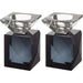 Pair of Crystal Elegant Candlesticks 9 cm - Matte