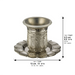 Nickel Kiddush Cup 8.5 cm with Saucer Filigree with Checkered Design Contain 120ml // 3.4oz