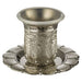 Nickel Kiddush Cup 8.5 cm with Saucer Filigree with Checkered Design Contain 120ml // 3.4oz