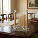 Crystal Candlesticks with Plaque 24 cm