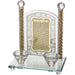 Crystal Candlesticks with Plaque 24 cm