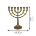 Aluminum 7 Branch Menorah 25 cm- Brass Finish - Golden