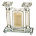 Crystal Candlesticks with Plaque 21 cm
