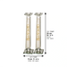 Pair of Crystal Elegant Candlesticks with Laser Cut Metal Plaque 33.5 cm