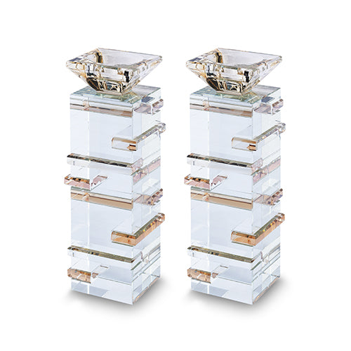 Crystal Candlesticks 20cm - Gold