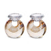 Pair of Crystal Elegant Candlesticks 10 cm