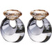 Pair of Crystal Elegant Candlesticks 10 cm