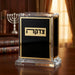Lucite Tzedakah Box 13cm - Gold, Black