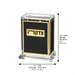 Lucite Tzedakah Box 13cm - Gold, Black