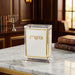 Lucite Tzedakah Box 13cm - Gold, White