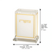 Lucite Tzedakah Box 13cm - Gold, White