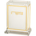 Lucite Tzedakah Box 13cm - Gold, White